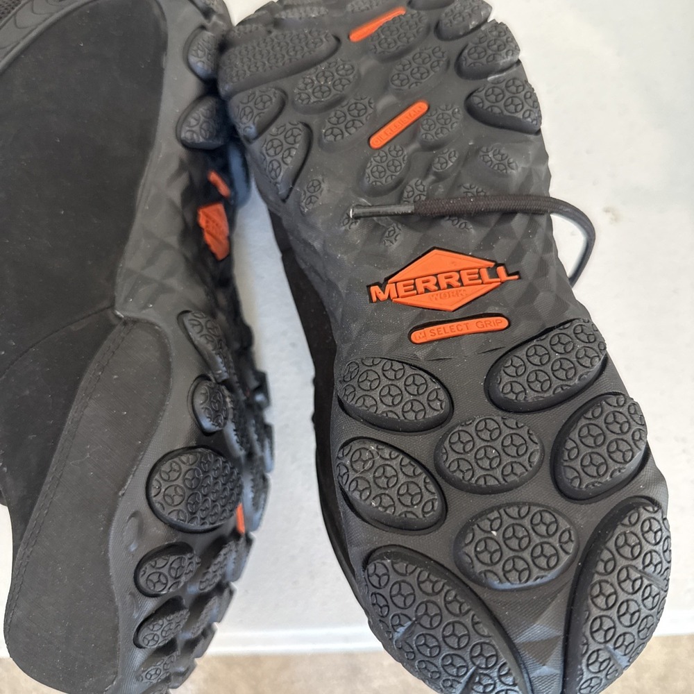 Merrell Work Fullbench  Waterproof Safety Toe Shoes Womens 7.5 M Black Chameleon - Picture 4 of 8
